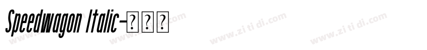 Speedwagon Italic字体转换